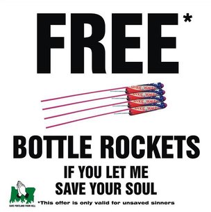 Sign Free Bottle Rockets